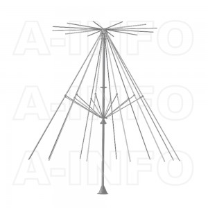 PZ-350/P Discone-type Antenna 0.03-0.5GHz 1dB Gain N Type Female